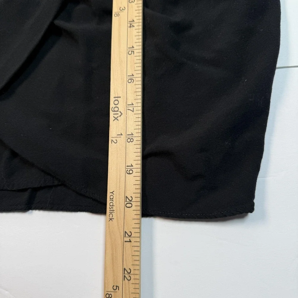 Mossimo Skirt Women's Large Black Draped‎ Tulip Wrap Mini Elastic Waist
